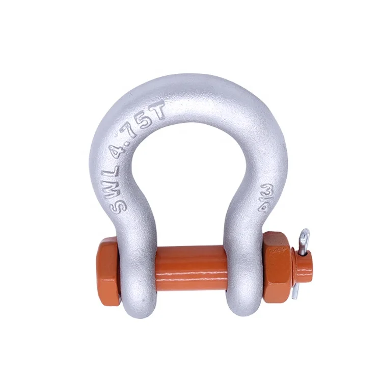 Galv. Round Pin US Type Drop Forged G213 Bow Fast Delivery Carton Steel  Metric Silver Shackle