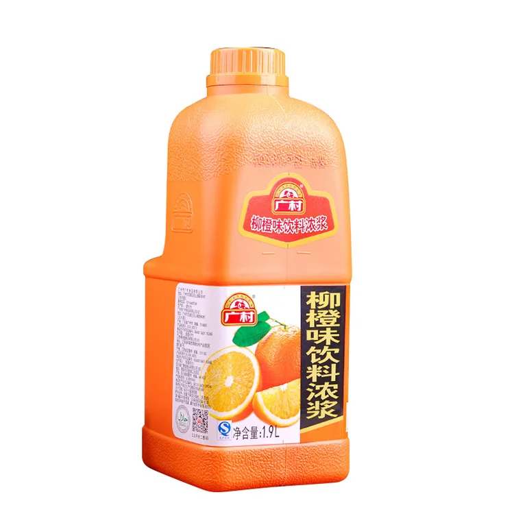 Hot sale 1.9L concentrated orange juice pearl milk tea ingredients flavored juice drink