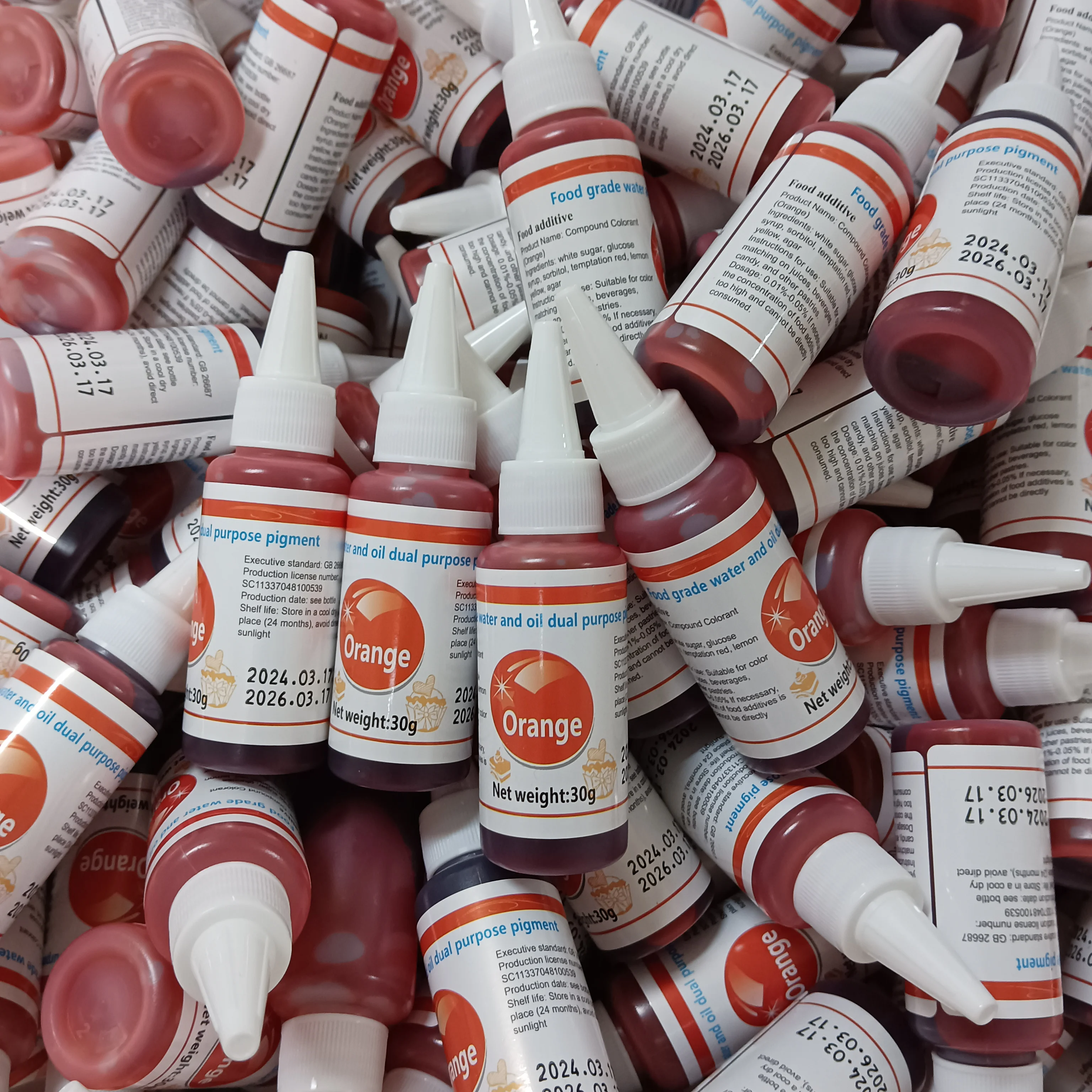 Factory Price Colorant 21 ColorsWholesale  Edible Food Coloring Gel Water Solubility Color For Cake Cookies 10ml 30g