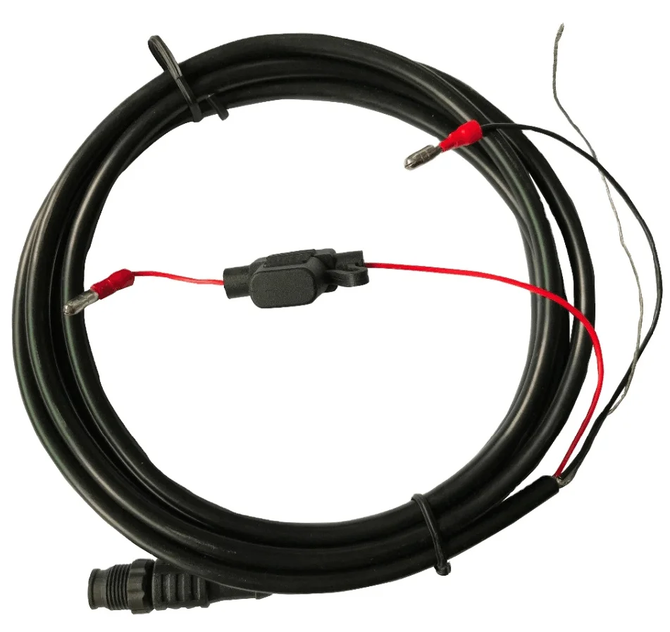 Cable power plug M12 5pin with fuse plastic NMEA 2000 connector