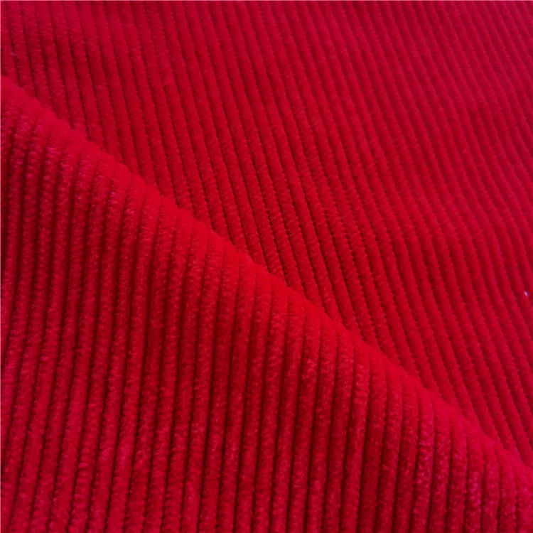 Warp knit 100% Polyester Knitted Velour Stripe 8 Wale Corduroy Velvet Wholesale Fabric For Clothes