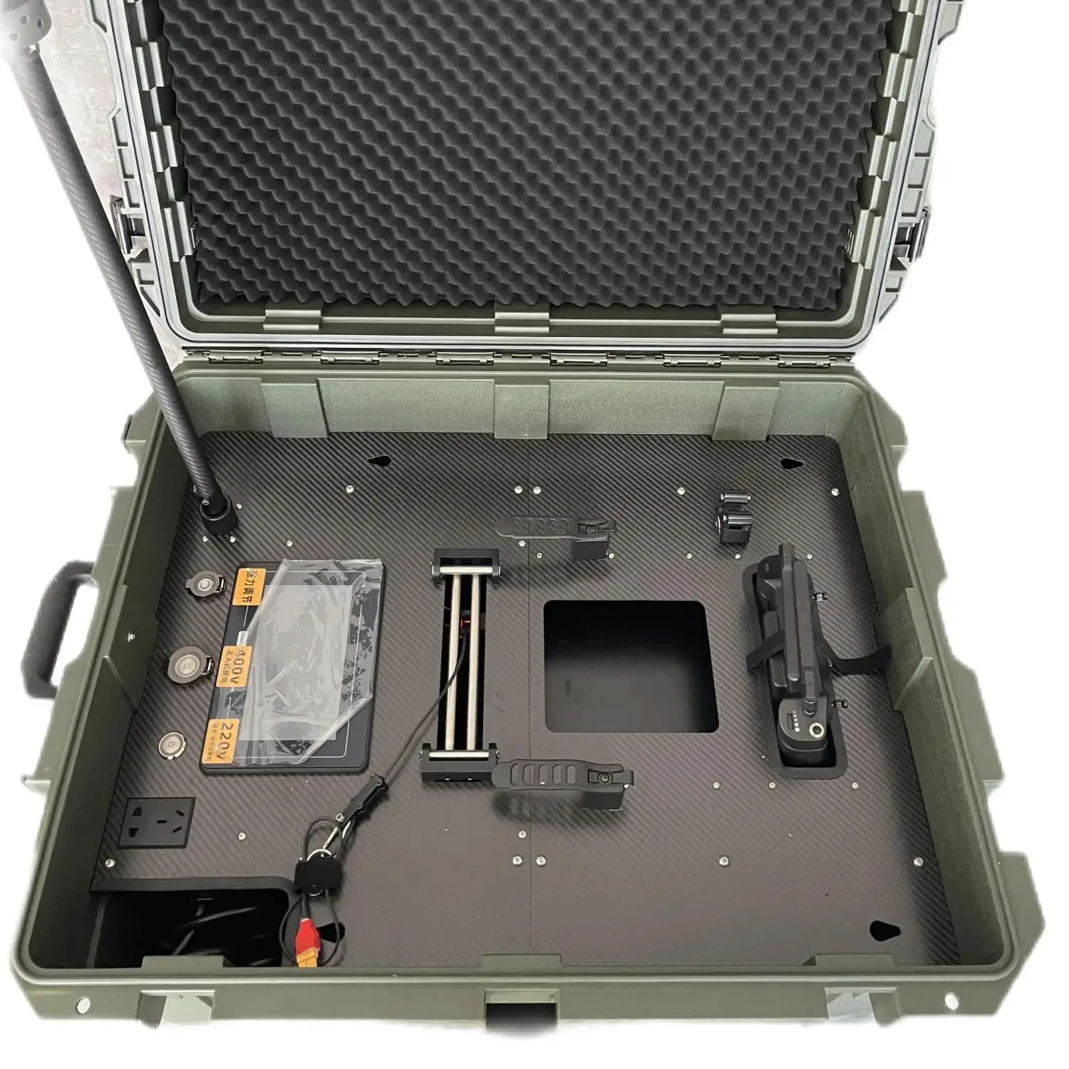 Ground power supply system for tethered drones Adapted to various types of rotor drones