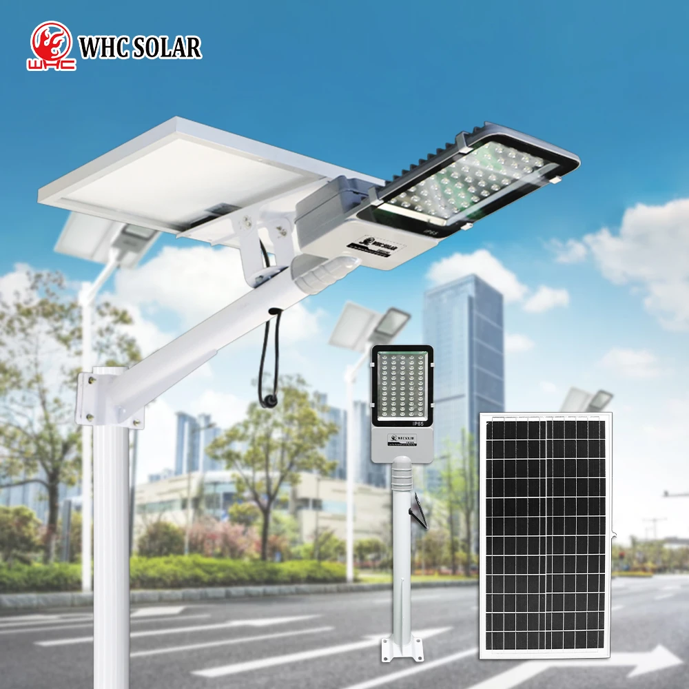 WHC outdoor solar power light 60W 200W  waterproof IP65 led solar street light