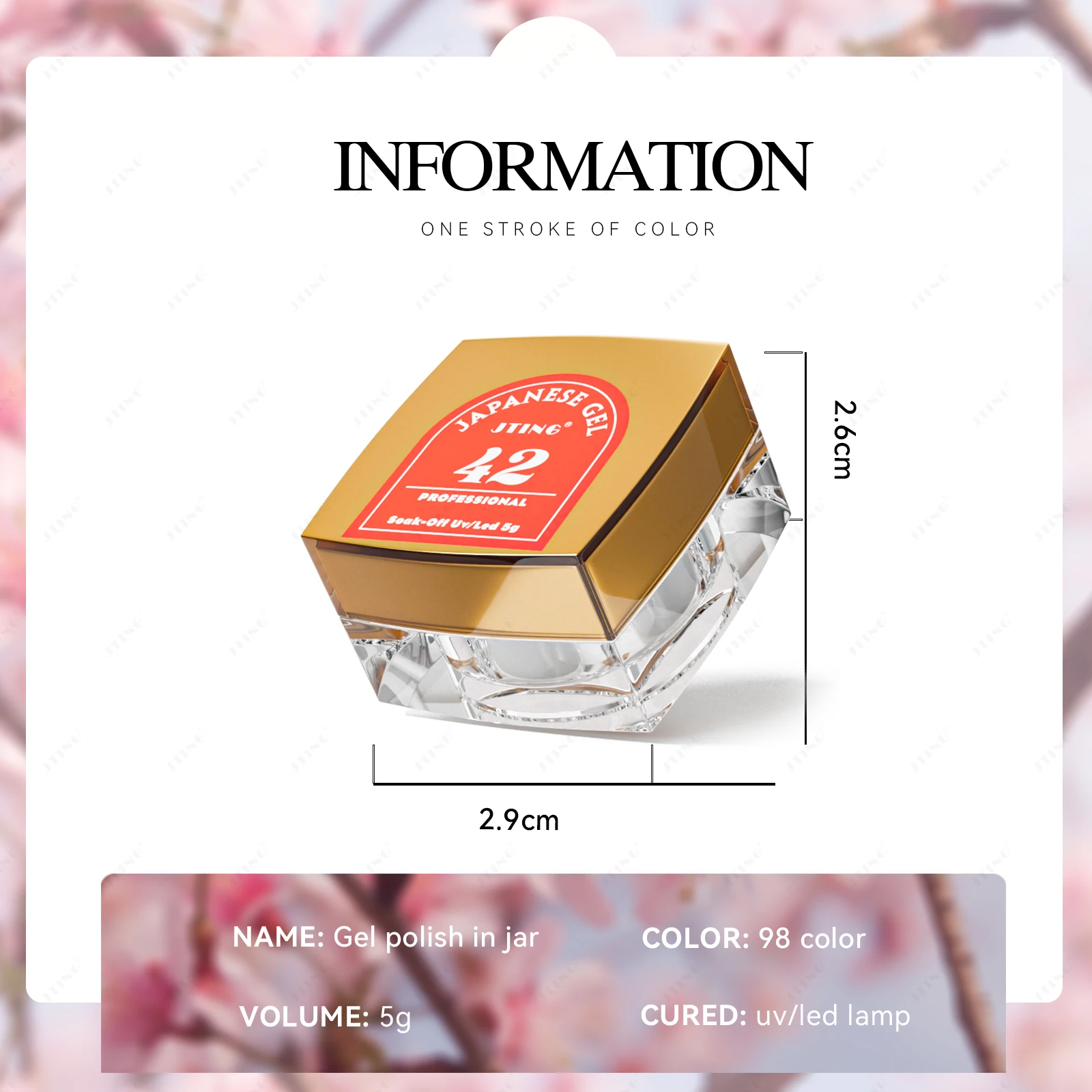 JTING High pigment 98Colors gel polish in a Jar Set Japanese style painting gel nail polish colors OEM custom Private label