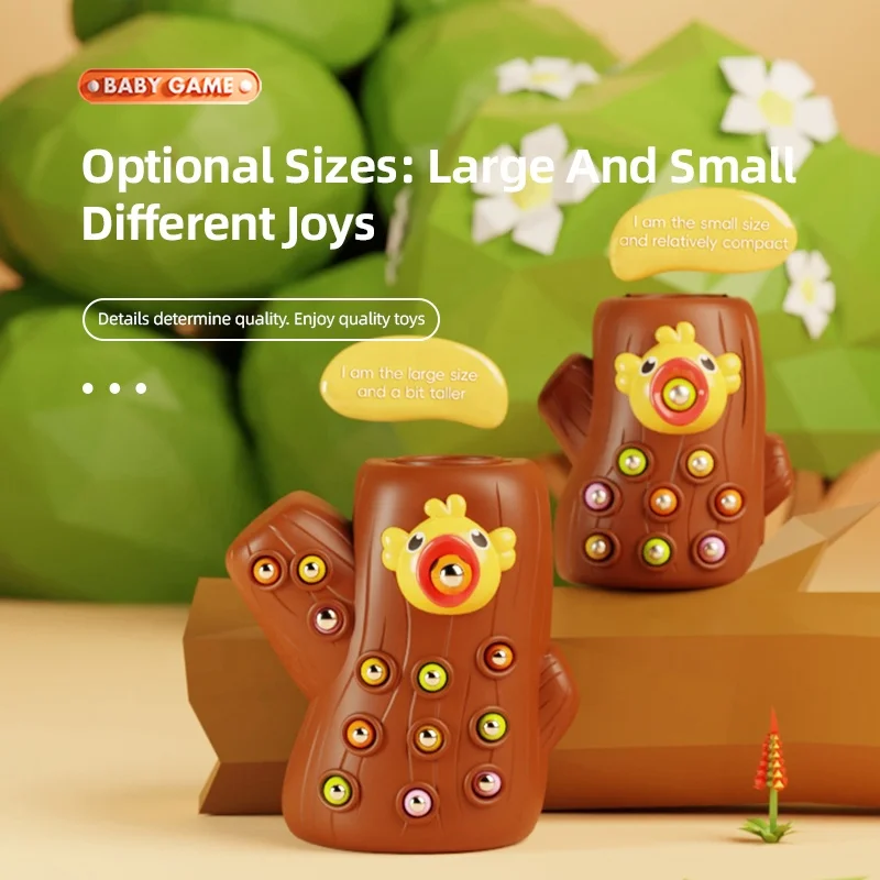 Woodpeckers Catch Bugs And Feed Bug Toys Magnetic Tabletop Toy Plastic Novelty Concentration Training Educational Toys For Baby