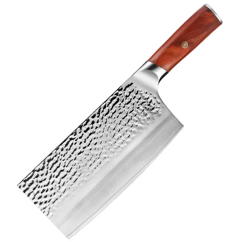 Hot Selling Damascus Pattern Santoku Chef Knife Stainless Steel with Carbon Steel Blade Sharp Slicing Kitchen Knife for Cooking