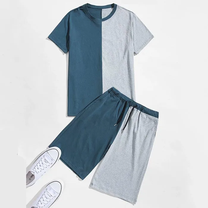 mrs candy shu dongguan city hui lin apparel co ltd colorblock t shirt pants tracksuits sweat suit two piece short set for men