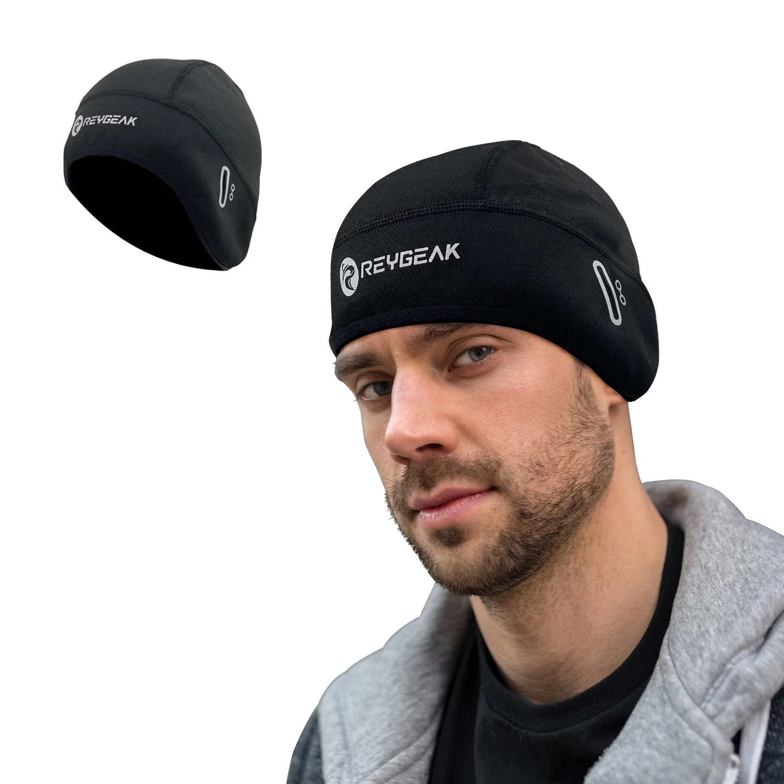 REYGEAK Outdoor Sports Warm Fleece Winter Thermal Cycling Hat Snow Road Bike Hats Bicycle Scarf Headwear Hood