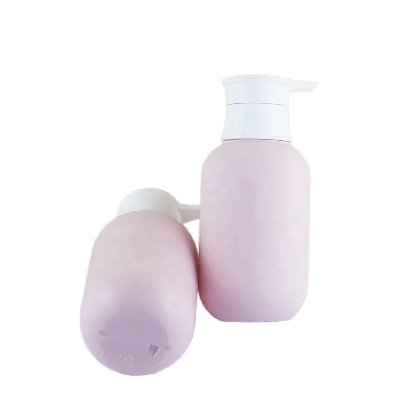 Custom 400ml Pink HDPE Recycling PET and PP Plastic Bottle Empty Cosmetic Baby Shampoo and Shower Gel Bottle with Pump Sealing