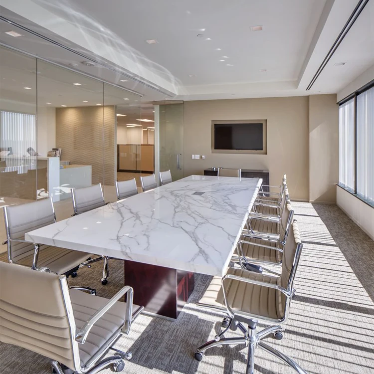 Cheap Price Modern Marble Artificial Stone Commercial Use Hotel Hospital Boardroom Meeting Conference Table