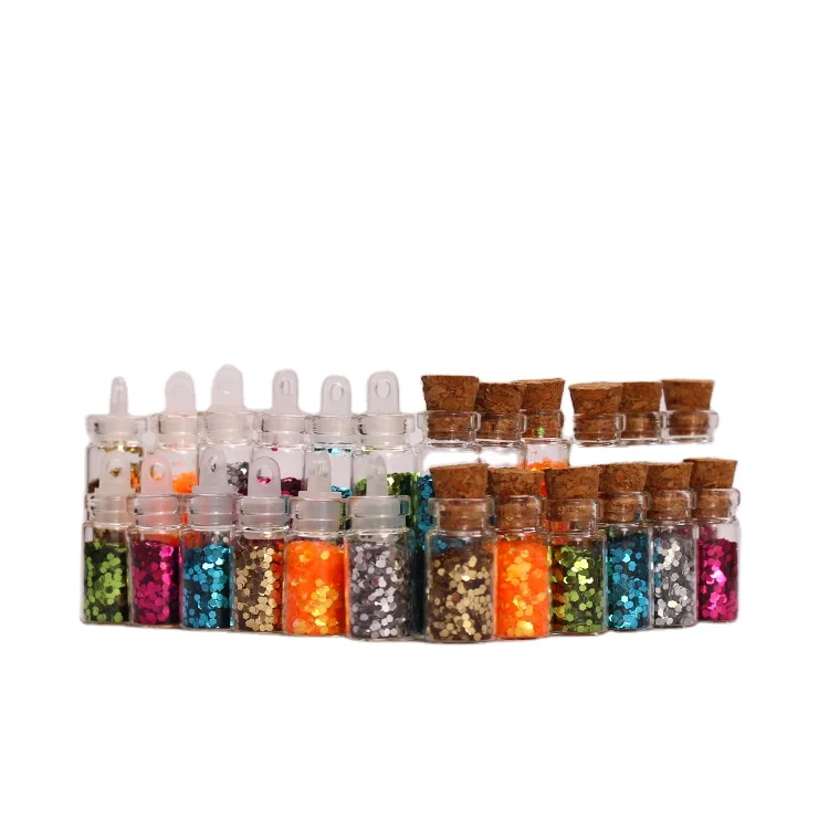 OEM Wholesale Tiny Small Transparent Message Bottle, Glass Wishing Vial Glass Gift Bottle With Cork 1ML