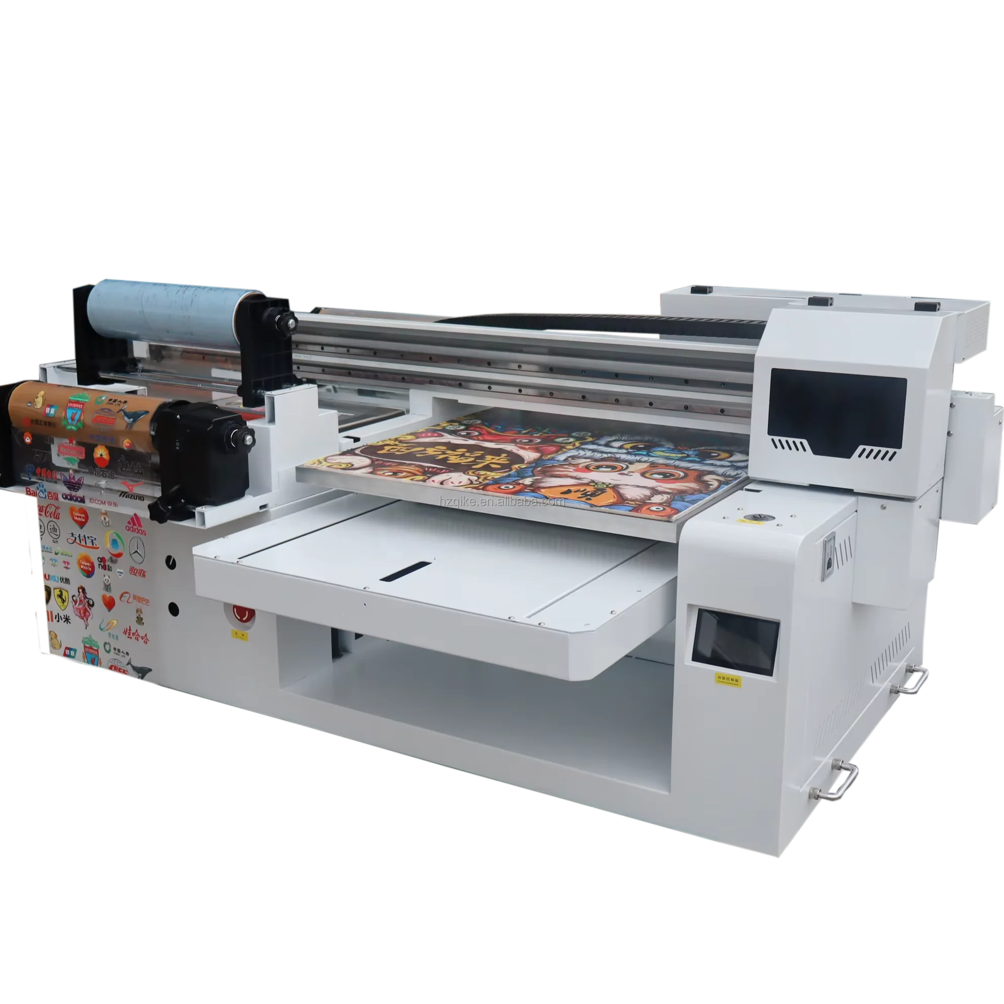 QK-6090 Гибридный Ультрафиолетовый рулонный принтер ПЭТ пленка этикетка наклейка плоская кровать печатная машина