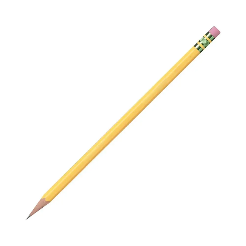 High quality No. 2 pencil  Wholesale cheap price standard 7inch  2H HB 2B wooden yellow pencil with eraser