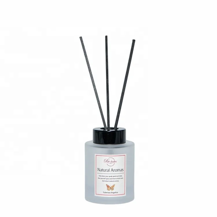 Custom New Style 120Ml Essential Oil Aroma Diffuser Glass Reed Perfume Diffuser Matte Bottle Reed Diffuser