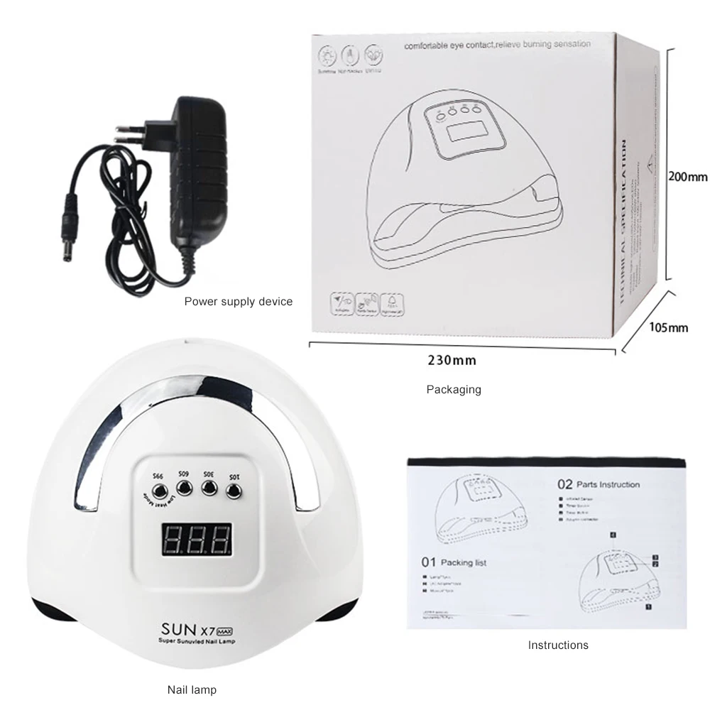 Custom SunUV LED Nail Lamp 57 Light Beads  Smart Sensor Nail Dryer Lampe UV a Ongle Gel Polish Fast Drying Tools Nail Equipments