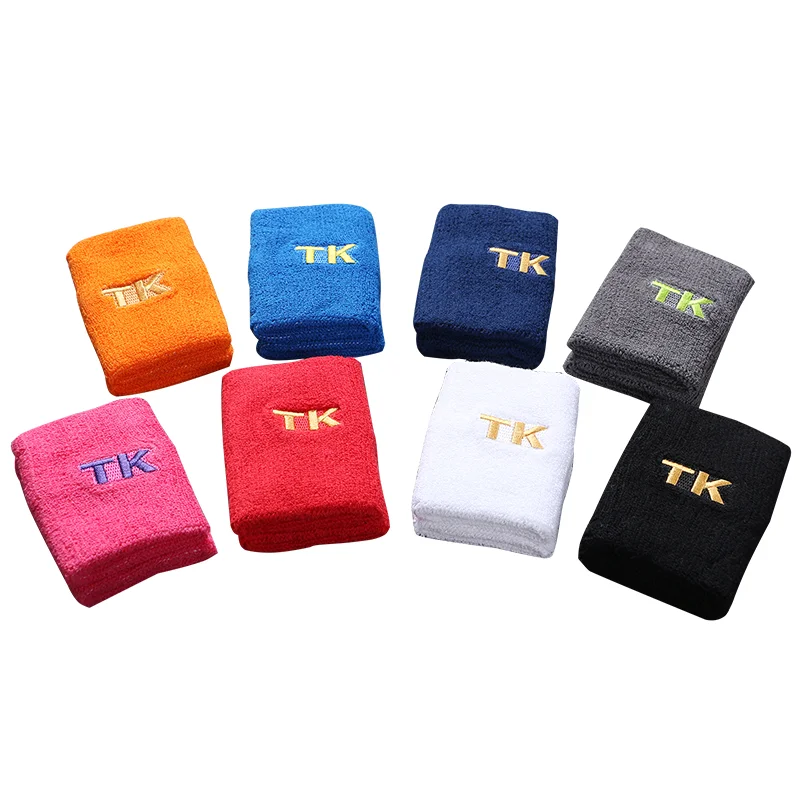 Custom Tennis Gym Wristbands sweatproof Sweatbands 100% cotton  Sports Sweat Wrist Bands