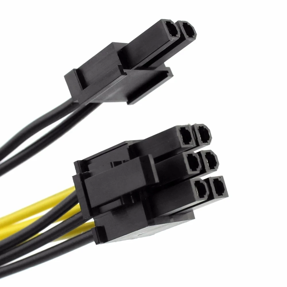  Удлинительный кабель PCIE PCI exвозе 8-контактный с 8P на 2 порта двойной 6 + 2-контактный графический процессор графическая карта питания шнур 20 см для