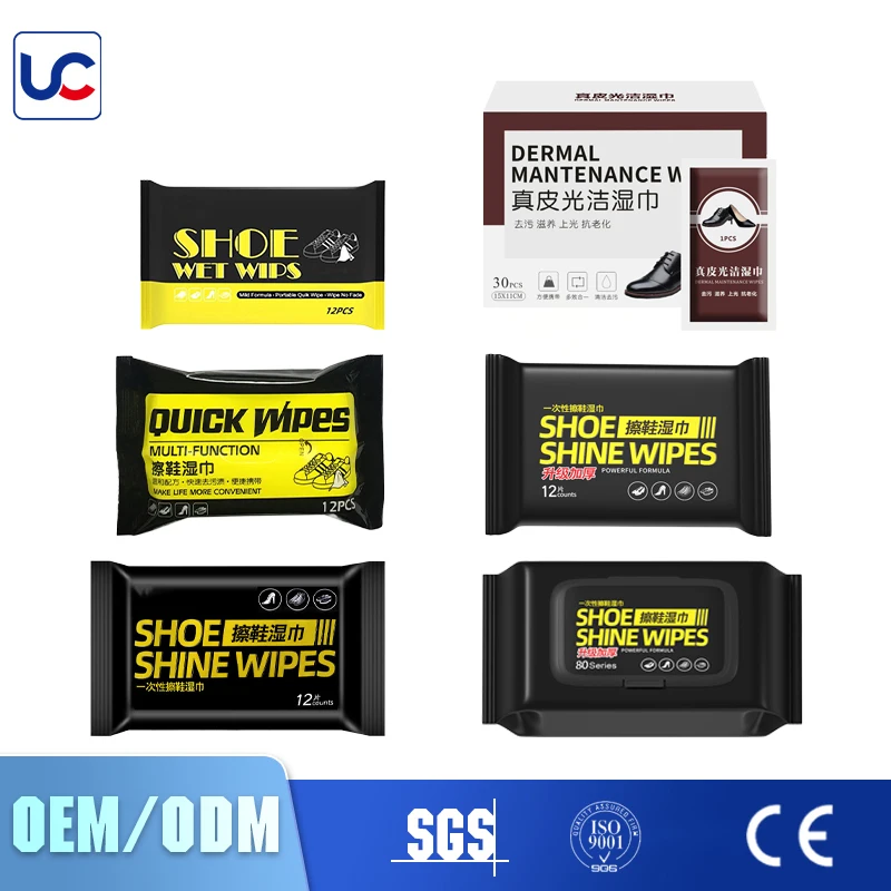 Wholesale Customized Thicker And Larger Sports Sneaker Cleaning Wipes Shoe Care Product