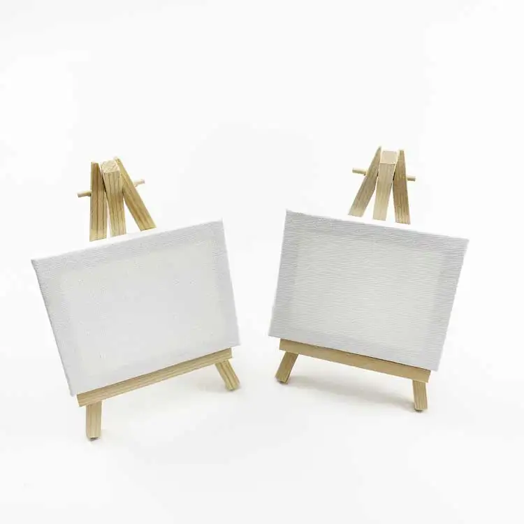 Wholesale Custom Logo Mini Canvas And Easels Set,Best Quality Professional Easel With Canvas