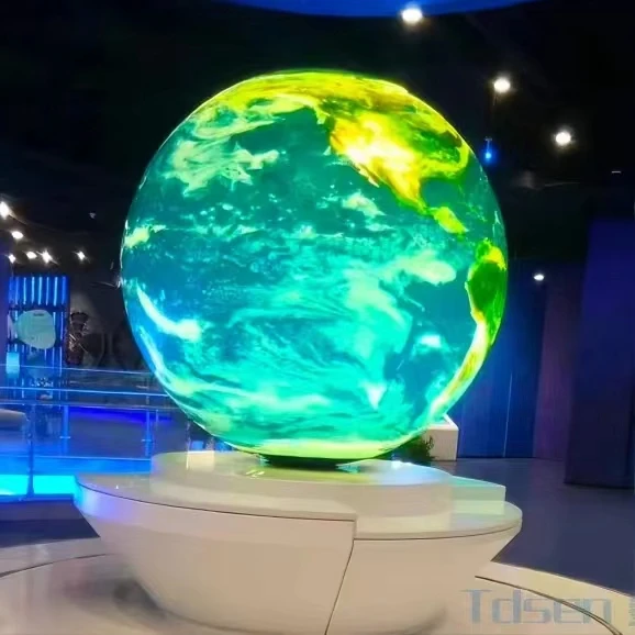 P1.25 P1.5 P1.8 P1.9 P2 P2.5 P3 P4 indoor sphere led displays 360 degree flexible full color indoor ball sphere 3D led screen