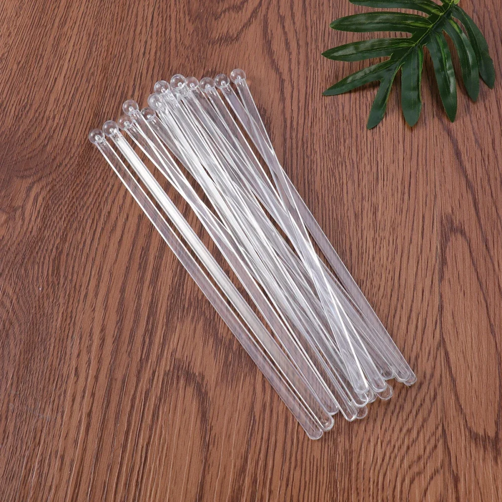 Custom clear Plastic Acrylic Long Drink Cocktail Mixing Stir Sticks