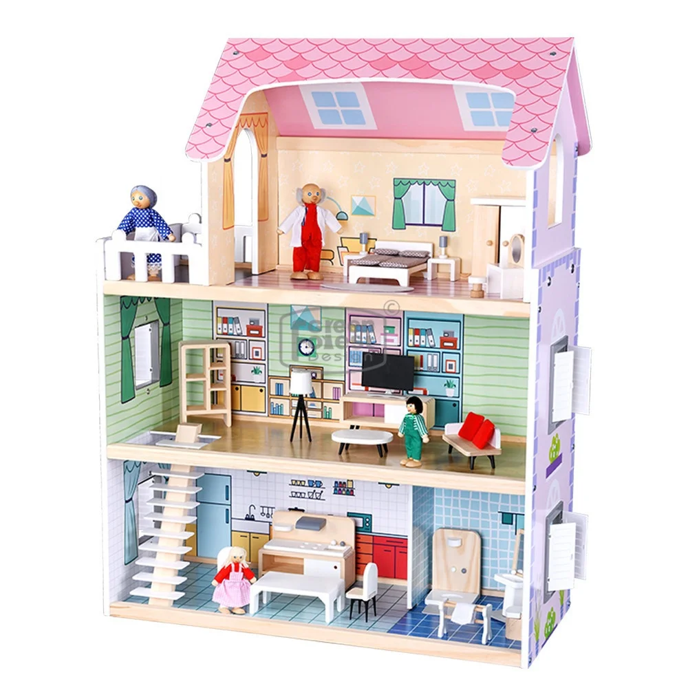 Wood Prefabricated Houses and Villas Wooden House Toy