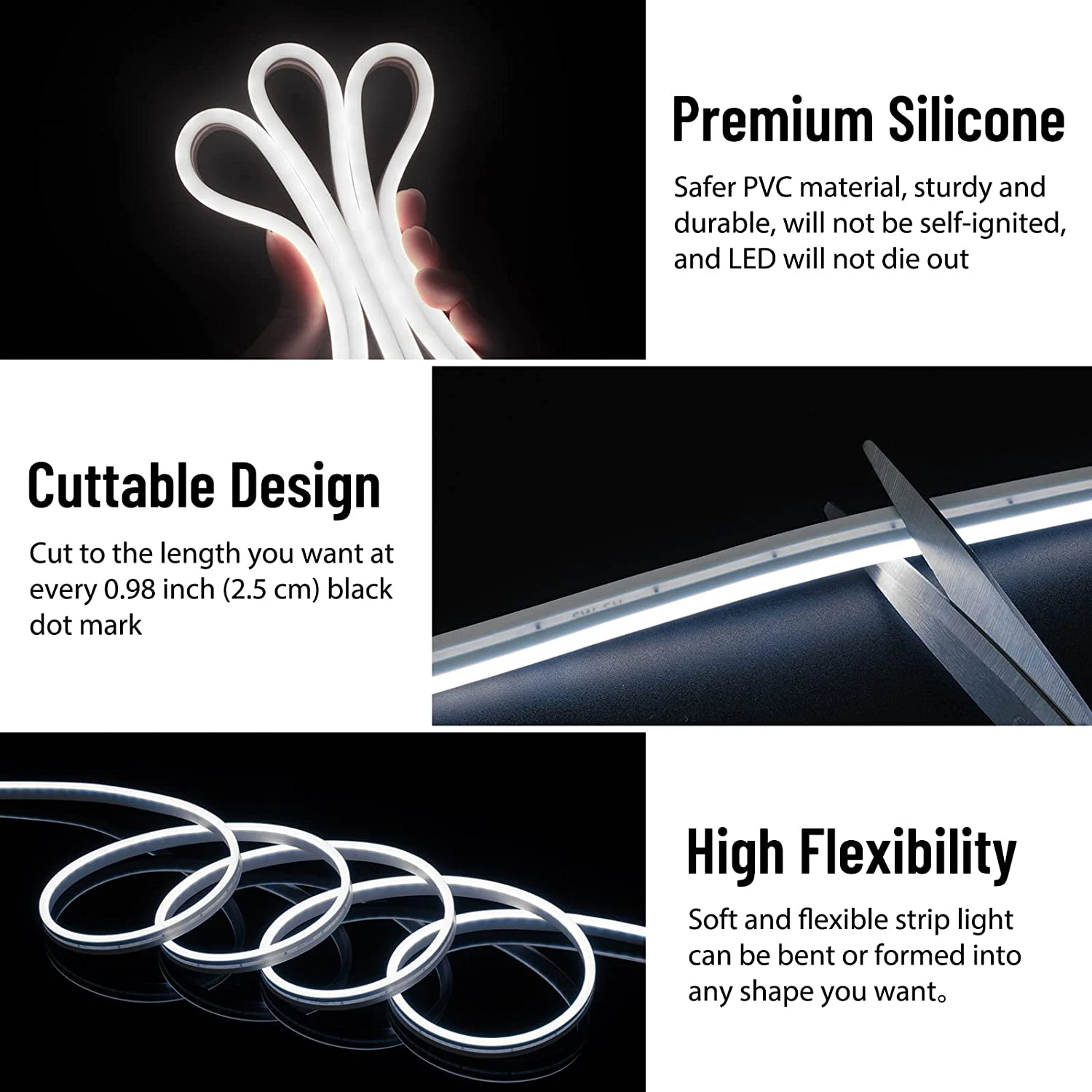 Waterproof PVC neon flex DMX RGB SMD5050 60leds/M 14*26mm architectural decoration LED neon strip light