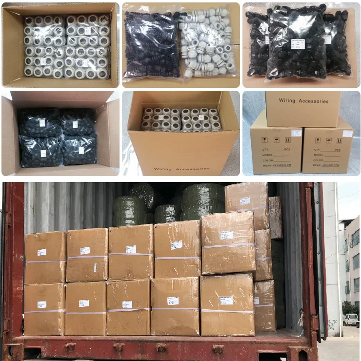 Factory Price IP68 Waterproof M G PG NPT Thread Multi Conductor Holes Nylon Cable Gland