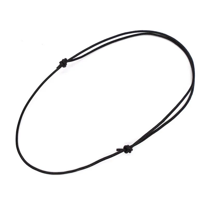 100pcs Adjustable Choker Necklace Genuine Black Wax Leather Knot Sliding Cord for Jewelry Making Findings