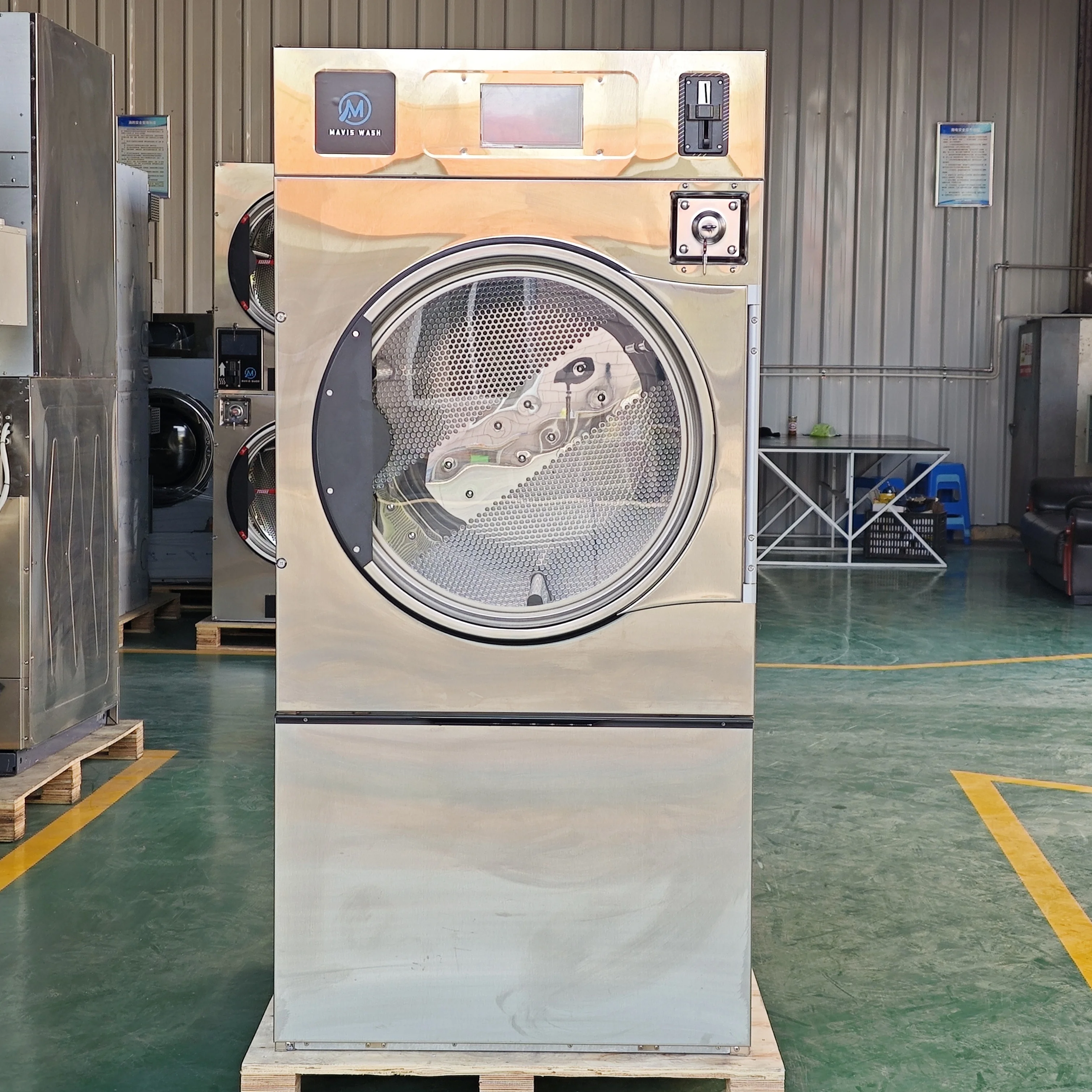 Gas Electric Heating Customizable Single Drum Dryer 22kg for Hotel University Laundry