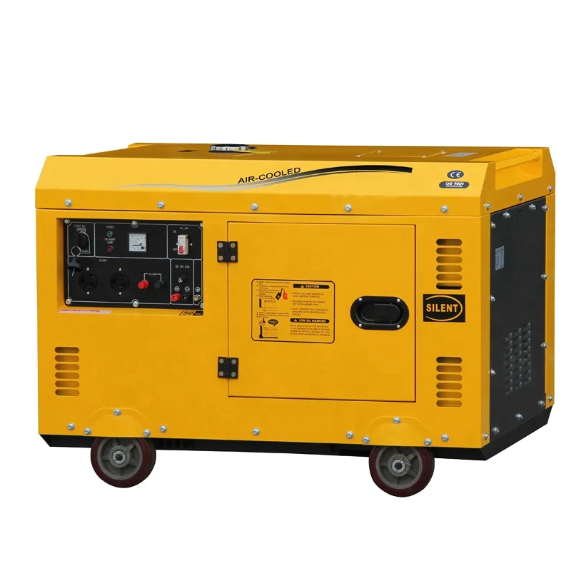portable 5000 watt silent diesel generator 10 kva silent diesel generator set 380 volt portable 8000w diesel generator