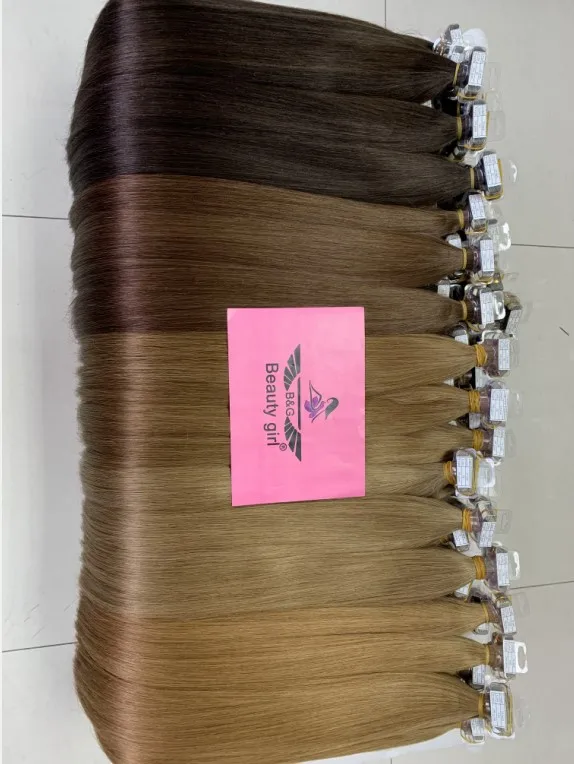 Красота Девушка 100% необработанные человеческие волосы оптом 12A русский тянутый двойной роскошный Реми для наращивания