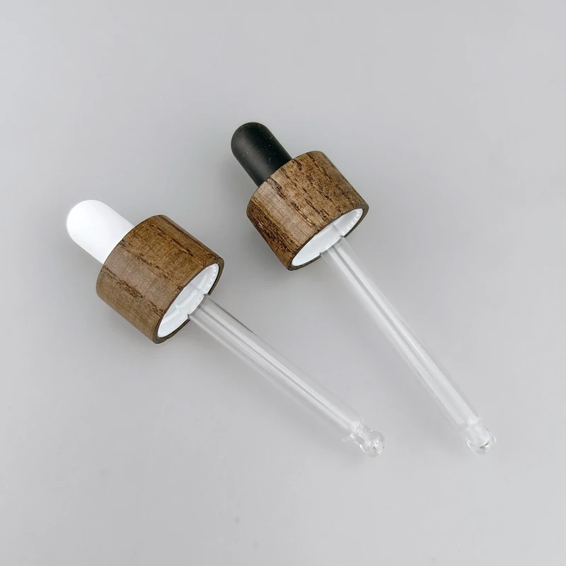Деревянный флакон-капельница косметической упаковки деревяной крышкой эфирное масло стеклянный флакон-капельница пипетки черный 18 мм бамбуковый косметический флакон-капельница