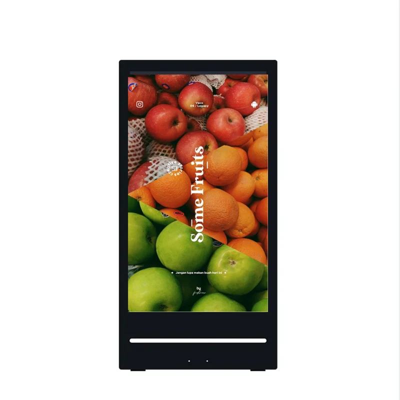 Outdoor 32inch Lcd Portable Advertising board High Brightness 1800 nit Waterproof Movable Kiosk Foldable Battery Digital Signage