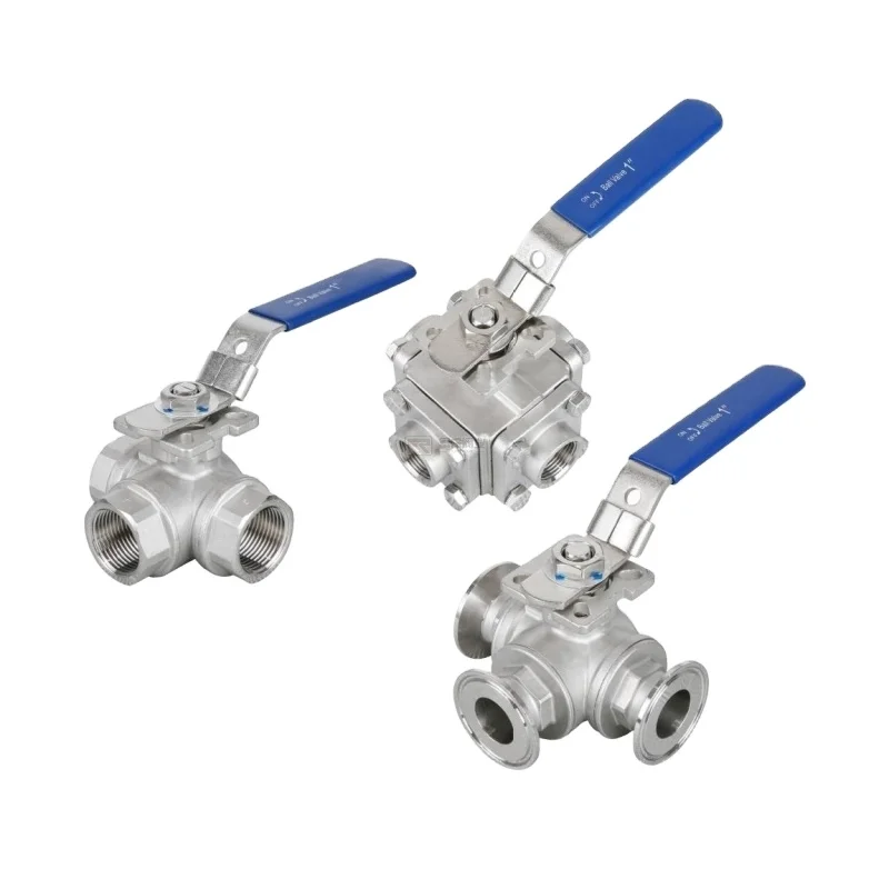 FURUI tru SUS304 DN8 three-way female threaded ball valve Soft seal L type T type 1000WOG Regulating Type flood and drain PN1.6