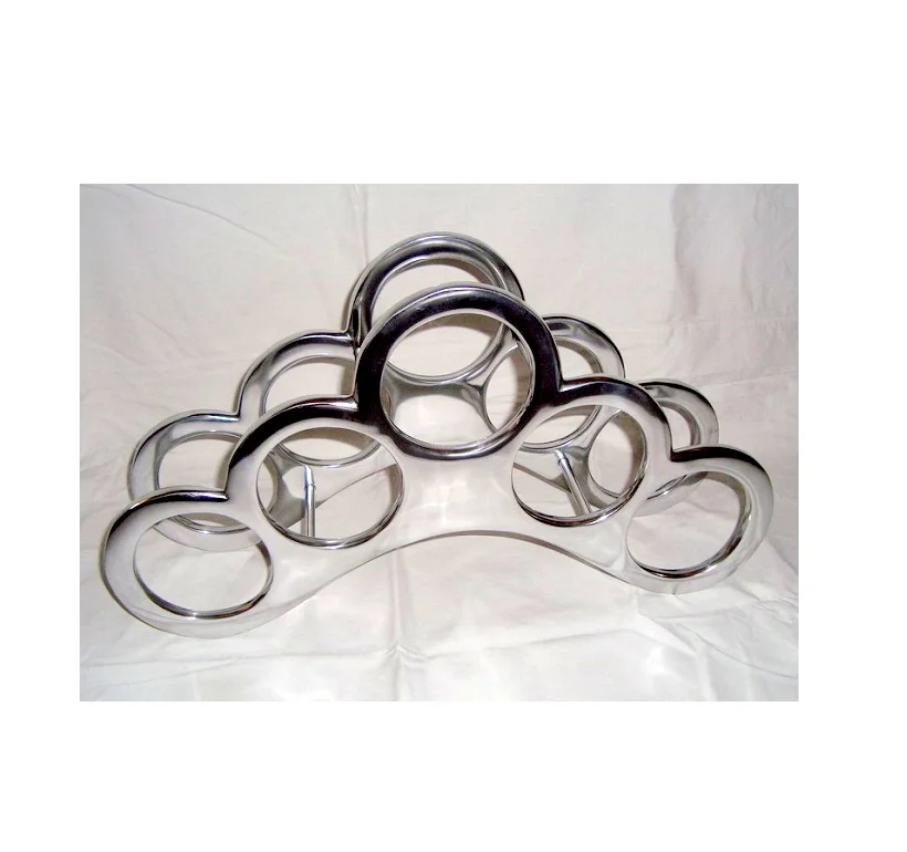 Modern Look Iron Bar Table with Wine Bottle Holder Stand