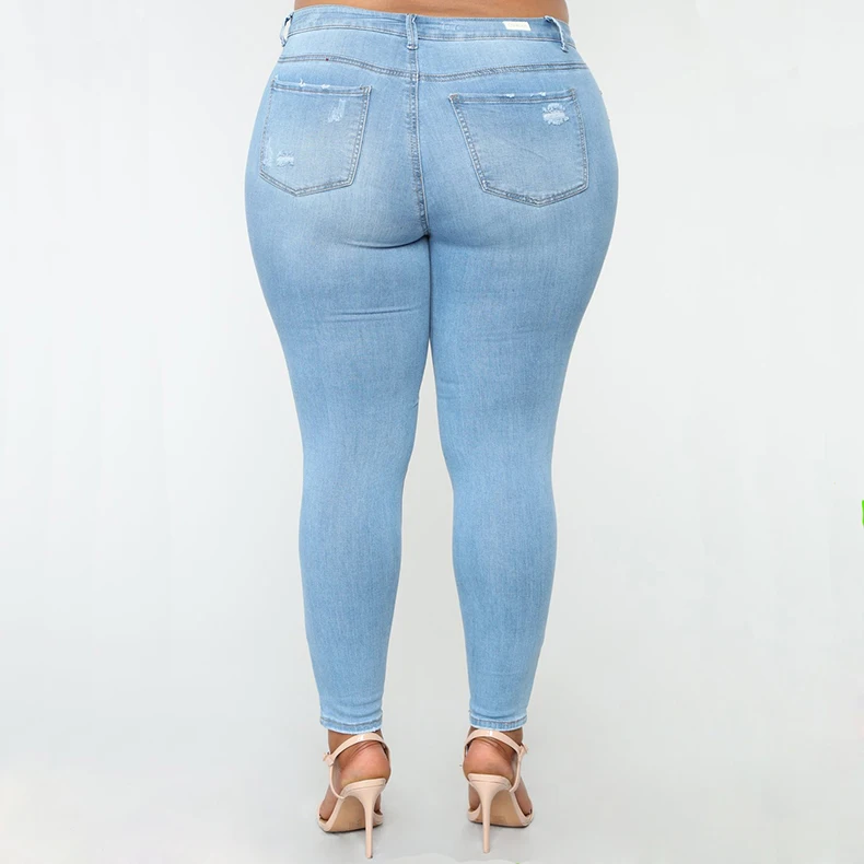2022 Women Skinny Jeans Push Up stretch Pants Ladies Slim Long Denim High Waist Pants Female Trousers