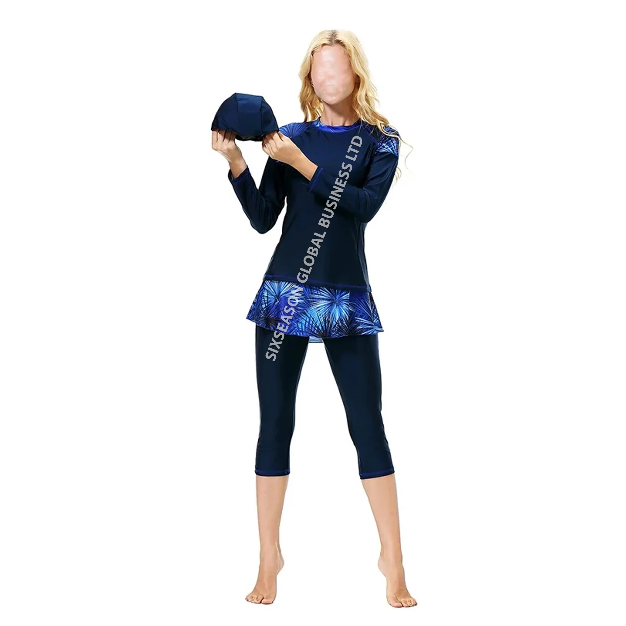 100% Export Oriented Hot Sale Customized Latest Printed Design Wholesale Price Islamic Halal Swimwear For Womens From Bangladesh