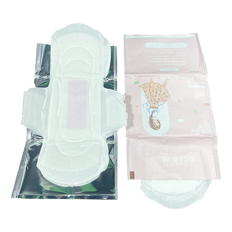 For Woman Cotton Feminine Natural Cute Jumbo Sanitary Pad Organic Napkin With Pants Liner Negative Ion