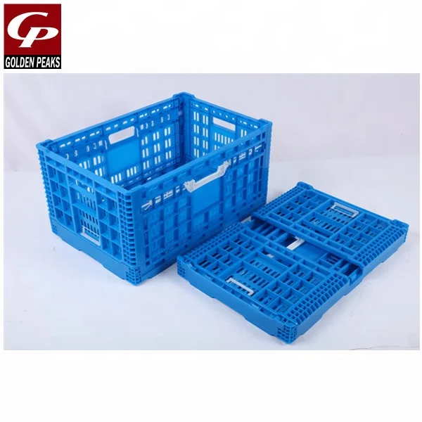 Supermarket Plastic Shopping Basket for Grocery Store Blue Long Handle Plastic Basket