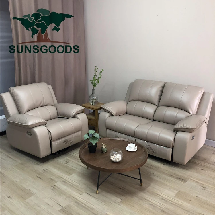 SUNSGOODS high quality premium luxury sofas living room furniture lounge sofa sets Italian modern leather sofa set furniture