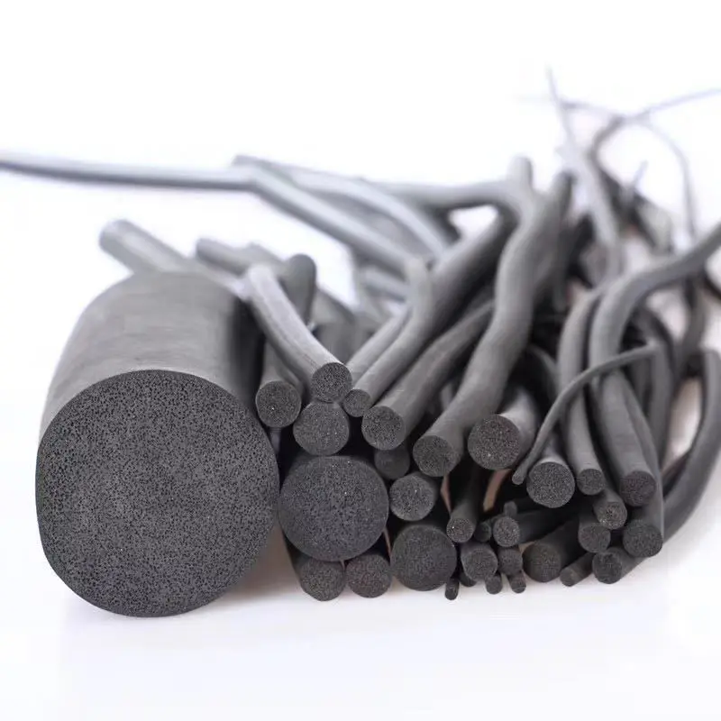 Silicone Strip/Round Solid Silicone Foam Sealing Strip/silicone Rubber Cord For Seal