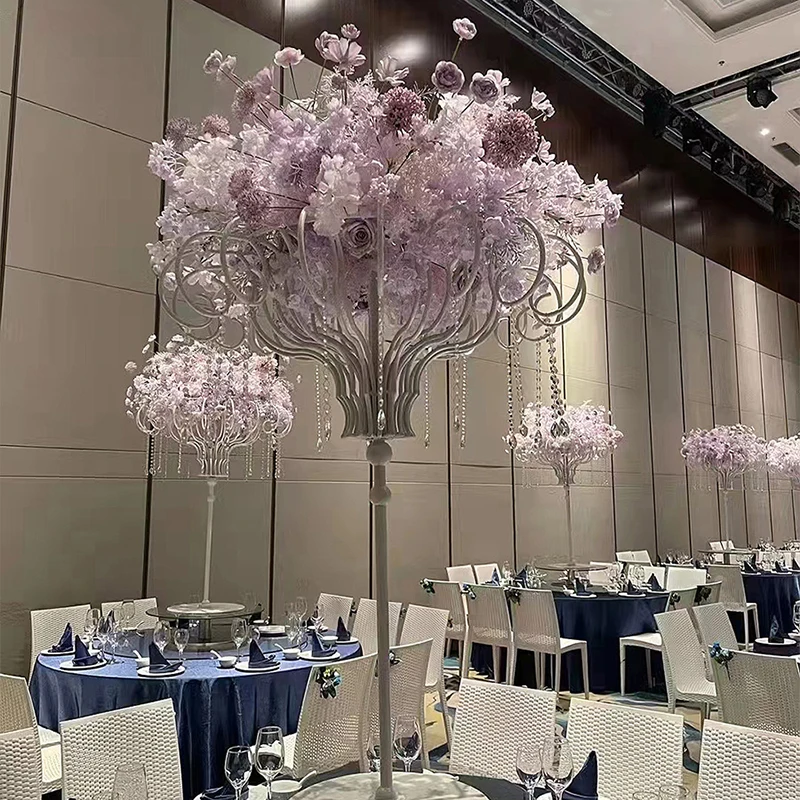 Luxury Wedding Table Centerpieces Wedding Table Centerpieces Flower Arrangement Vases Metal for Wedding Road-Leading Home Decor