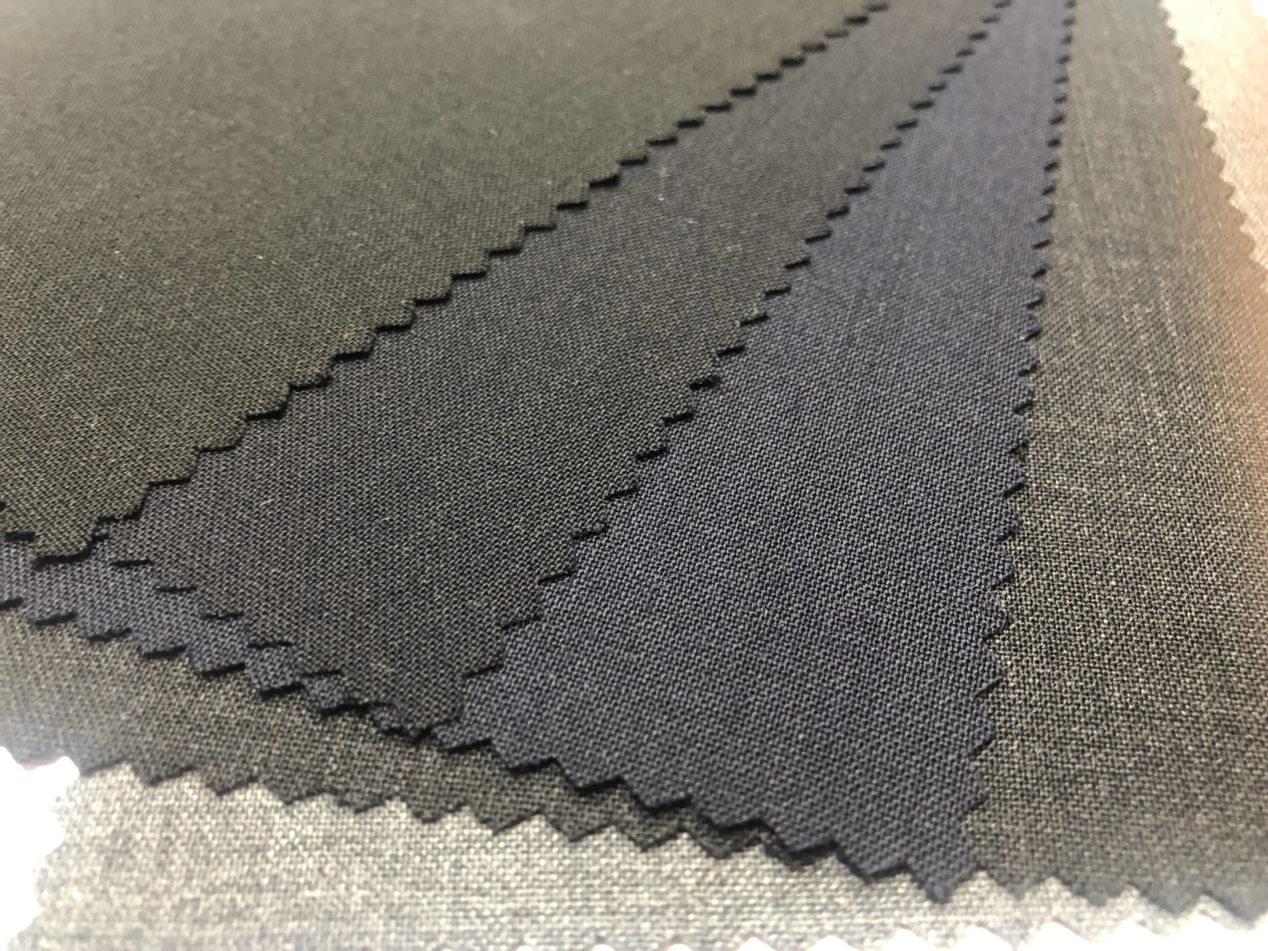 Good shape uniform in merino wool spandex suiting fabrics