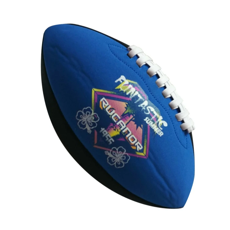 Customized logo print neoprene machine sewed oem football american football training beach ball factory price good quality rugby