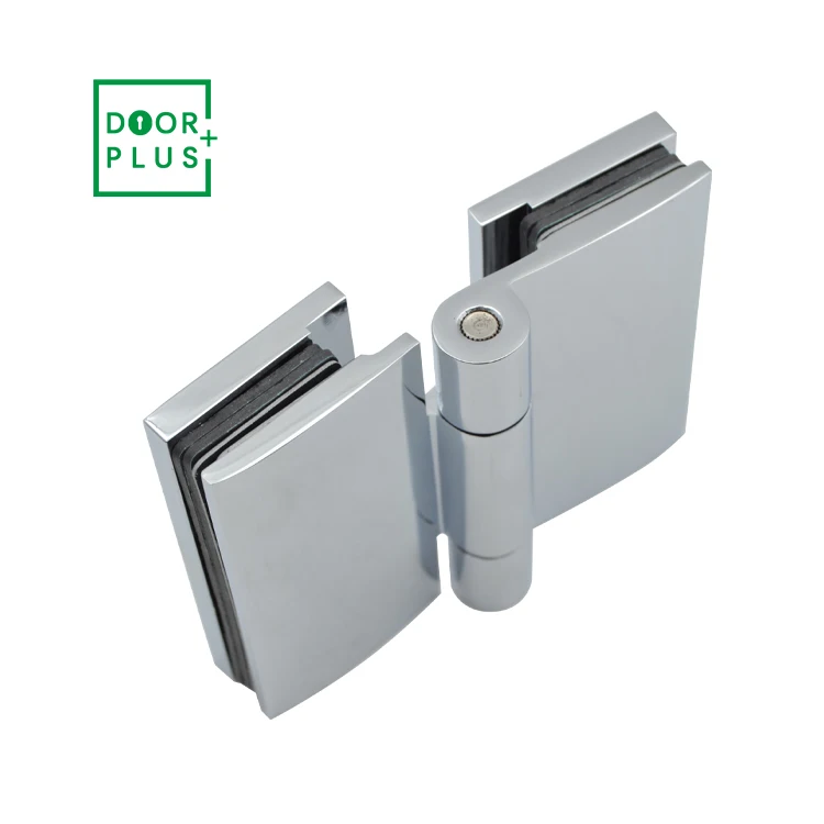 Doorplus Glass Shower Door Hinges Pivot Invisible Brass Shower Hinge Glass Clamp 180 Degree Glass Door Hinge
