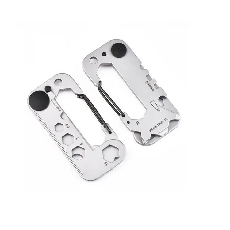 Multitool Carabiner Keychain 10 in1 Stainless Steel Tactical Survival Gear Outdoor EDC Gadgets