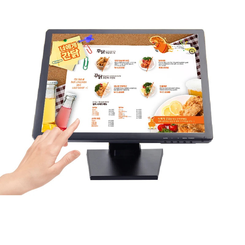 Factory 15 17 19 Inch Pos Lcd Tft Touchscreen Full Flat Hd Panel Capacitive Touch Screen Monitor