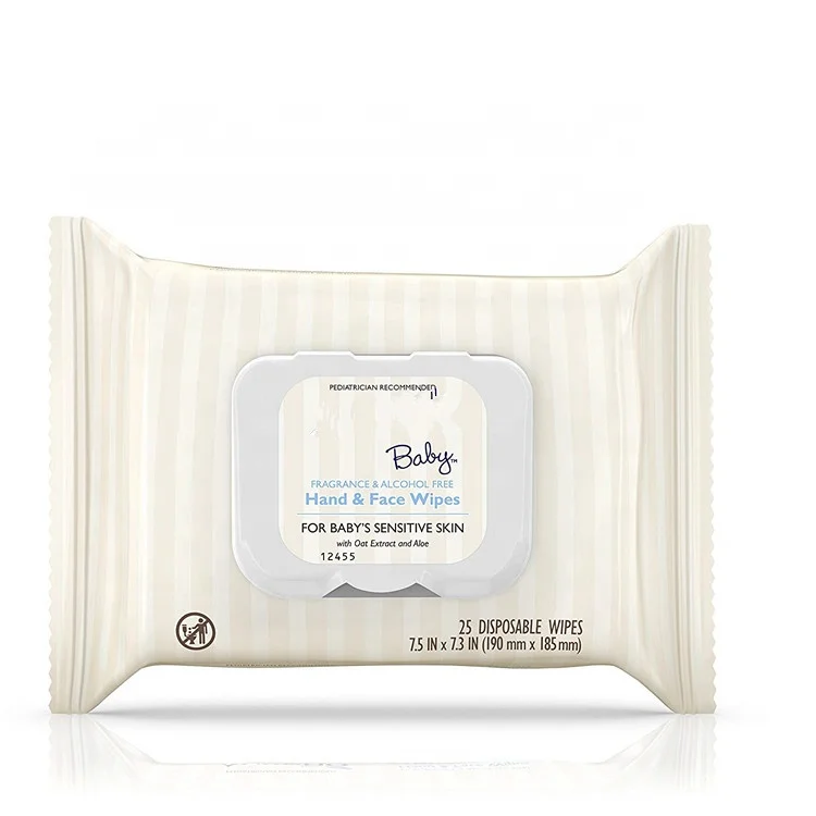 OEM Baby Wipes (25 Pieces) Private label alcohol free Baby facial mouth wipes