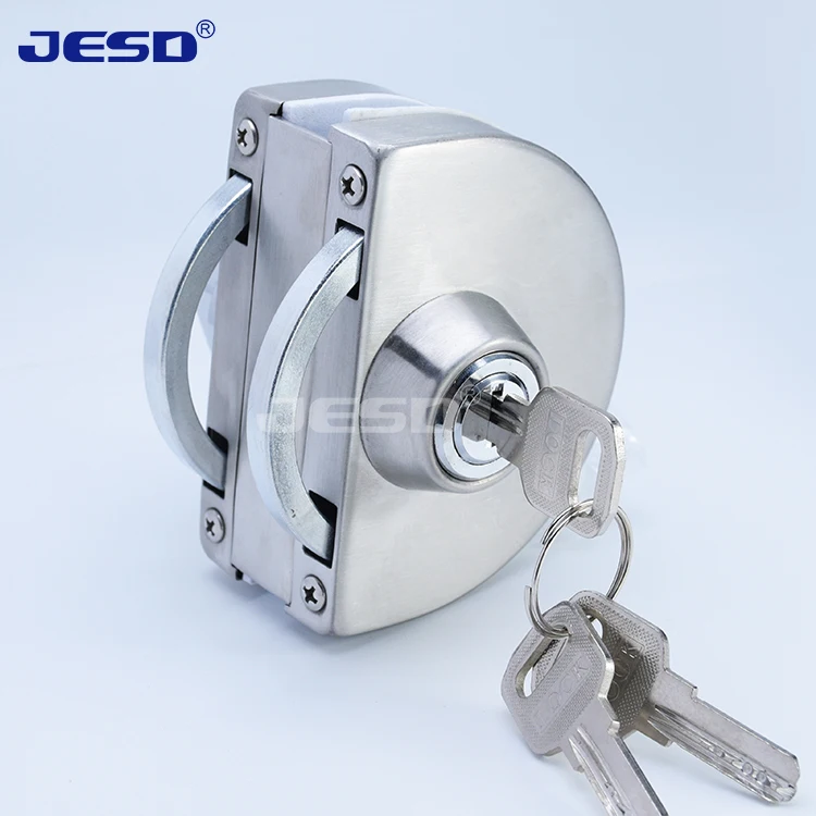Modern Stainless Steel Sliding Glass Door Lock Elegant Aluminium Accessory for Home Office Dining Installation